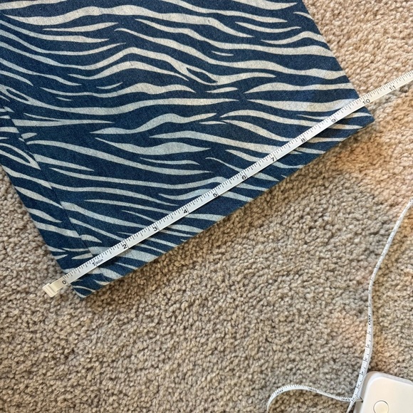 Pretty Garbage Blue Zebra Print Wide Leg High Waist Jeans size medium - Picture 8 of 8